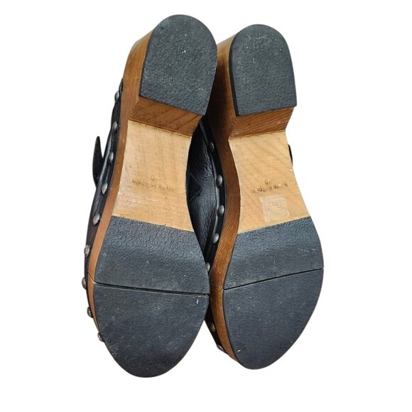 Free People Culver City Clog Black Leather Studs EU 40 US 10 - Picture 10 of 13